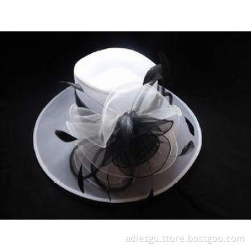 Custom Stylish 100% Organza Hats For Women, Ladies Church H